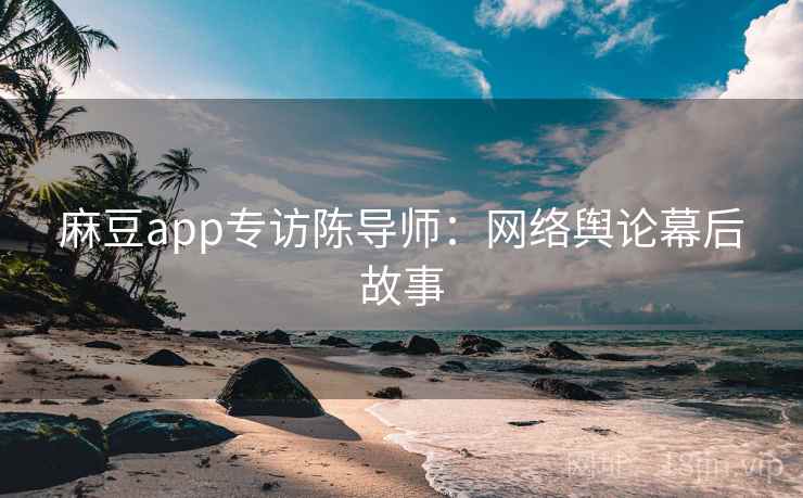 麻豆app专访陈导师:网络舆论幕后故事 麻豆app专访陈导师:网络舆论幕后故事