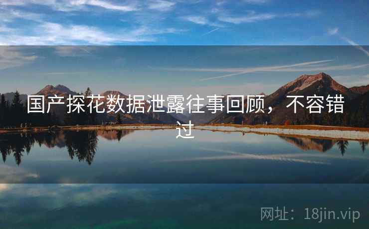 国产探花数据泄露往事回顾,不容错过 国产探花数据泄露往事回顾,不容错过
